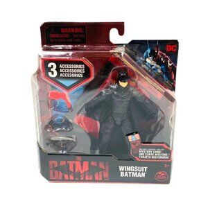 The Batman Wingsuit Action Figure 3 Accessories DC Spin Master Mystery Card 3+yr